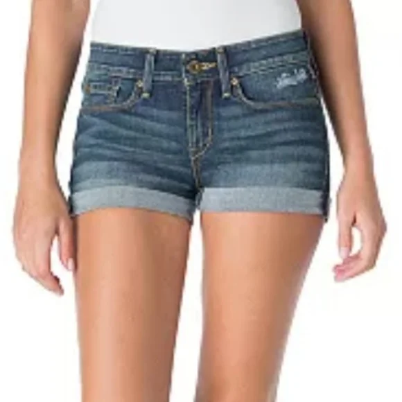 LEVI'S Denim Blue Jean Shorts Size 27 - Picture 2 of 7